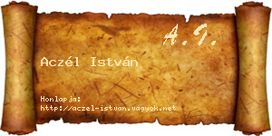 Aczél István névjegykártya