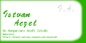 istvan aczel business card