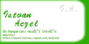 istvan aczel business card